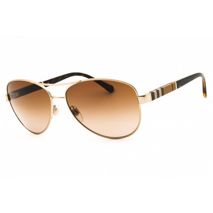 Burberry Men's Sunglasses - Gold Brown Full Rim Aviator Shape Frame | 0BE3080 114513 ,
