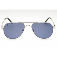 Charriol Men's Sunglasses - Shiny Silver Full Rim Aviator Shape Frame | PC81013 C02 ,