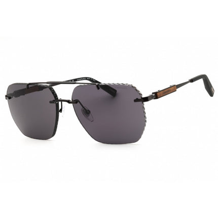 Chopard Men's Sunglasses - Sensitive Black Gold Metal Half Rim Frame | SCHL53 0Q67 ,