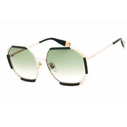 Furla Unisex Sunglasses - Shiny Copper Gold Full Rim Oversized Frame | SFU785 08FC ,