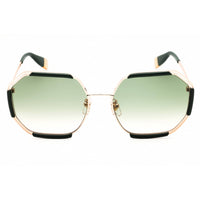 Furla Unisex Sunglasses - Shiny Copper Gold Full Rim Oversized Frame | SFU785 08FC ,