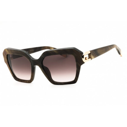 Furla Unisex Sunglasses - Shiny Pearl Brown Full Rim Rectangular Frame | SFU817 06Y4 ,