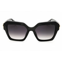 Furla Unisex Sunglasses - Shiny Pearl Black Full Rim Rectangular Frame | SFU817 0701 ,