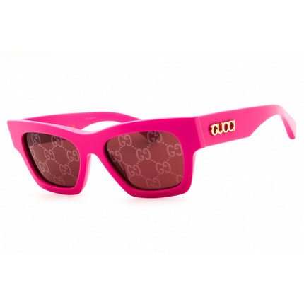 Gucci Unisex Sunglasses - Fuchsia Acetate Rectangular Full Rim Frame | GG1835S 004 ,