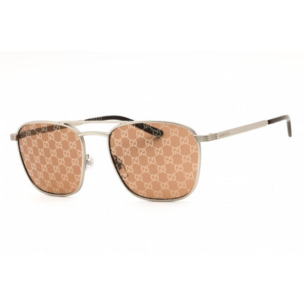 Gucci Unisex Sunglasses - Silver Metal Rectangular Full Rim Frame | GG1881S 004 ,