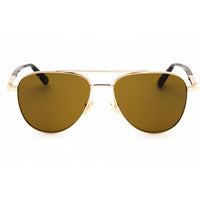 Gucci Unisex Sunglasses - Gold and Havana Metal Aviator Full Rim Frame | GG1962S 004 ,