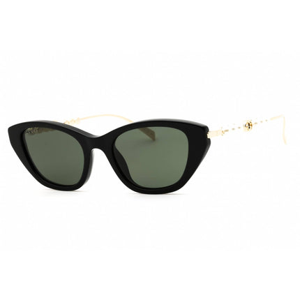 Gucci Unisex Sunglasses - Black and Gold Acetate Cat Eye Full Rim Frame | GG1968S 001 ,