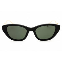 Gucci Unisex Sunglasses - Black and Gold Acetate Cat Eye Full Rim Frame | GG1968S 001 ,