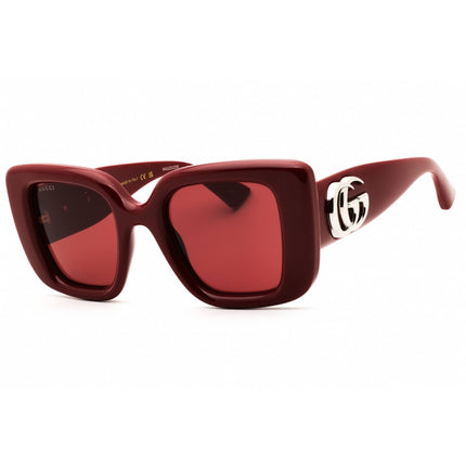 Gucci Unisex Sunglasses - Burgundy Injected Propionate Oversized Frame | GG1975S 005 ,