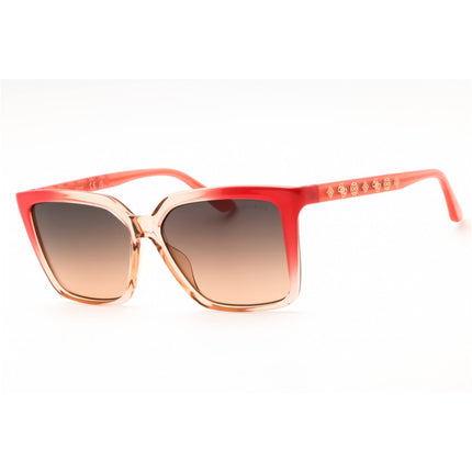 Guess Unisex Sunglasses - Pink Injected Propionate Rectangular Frame | GU00099 74B ,