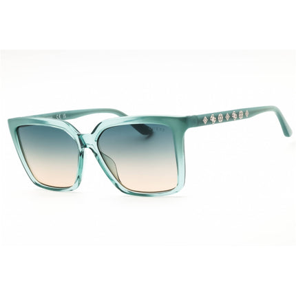 Guess Unisex Sunglasses - Turquoise Injected Propionate Full Rim Frame | GU00099 89W ,