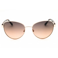 Guess Unisex Sunglasses - Gold Metal Cat Eye Gradient Brown Lense | GU00101 32F ,