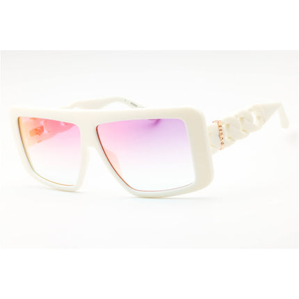 Guess Unisex Sunglasses - White Injected Propionate Rectangular Frame | GU00109 21Z ,