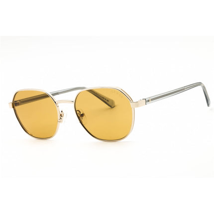 Guess Unisex Sunglasses - Gold Metal Full Rim Round Frame Brown Lense | GU00116 32E ,