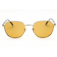 Guess Unisex Sunglasses - Gold Metal Full Rim Round Frame Brown Lense | GU00116 32E ,