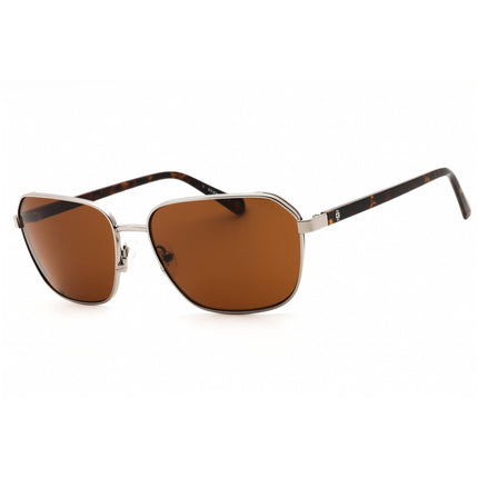 Guess Unisex Sunglasses - Shiny Gunmetal Metal Rectangular Frame | GU00117 08E ,