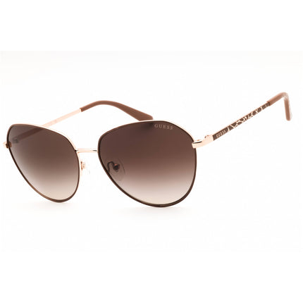 Guess Unisex Sunglasses - Matte Beige Metal Full Rim Cat Eye Frame | GU00148 58F ,