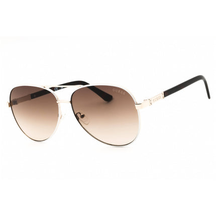 Guess Unisex Sunglasses - White Metal Full Rim Aviator Frame Gradient | GU00173 21F ,