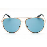 Guess Unisex Sunglasses - Gold Metal Full Rim Frame Blue Tinted Lense | GU00209 33V ,