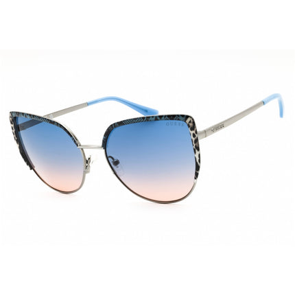 Guess Unisex Sunglasses - Shiny Light Nickeltin Metal Full Rim Frame | GU00217 10W ,