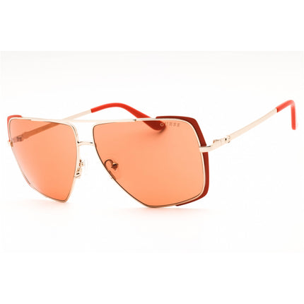 Guess Unisex Sunglasses - Matte Orange Metal Full Rim Oversized Frame | GU00220 43E ,