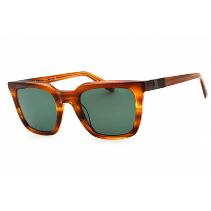 Guess Unisex Sunglasses - Brown Acetate Rectangular Frame Green Lense | GU00279 47N ,