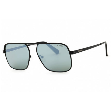 Guess Unisex Sunglasses - Matte Black Metal Rectangular Full Rim Frame | GU6939 02Q ,