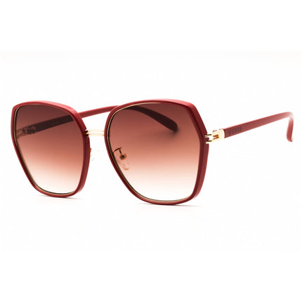 Guess Factory Unisex Sunglasses - Shiny Red Metal Rectangular Frame | GF0407 66F ,