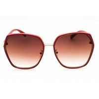 Guess Factory Unisex Sunglasses - Shiny Red Metal Rectangular Frame | GF0407 66F ,