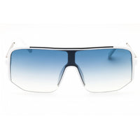 Guess Outlet Unisex Sunglasses - White Shield Half Rim Frame Gradient | GO00054 21W ,