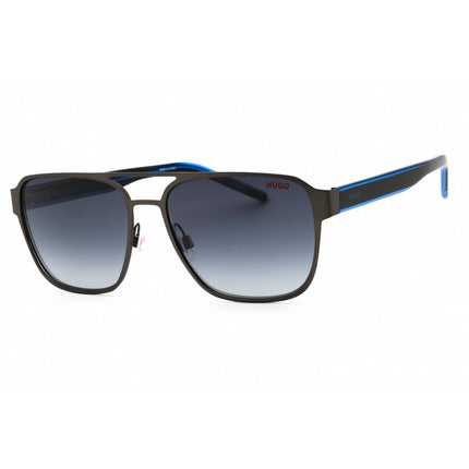 HUGO Unisex Sunglasses - Grey/Black Metal Rectangular Frame | HG 1298/S 0D51 9O ,