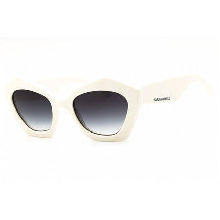 Karl Lagerfeld Unisex Sunglasses - White Acetate Grey Gradient Lense | KL6199S 105 ,