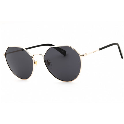 Levi's Unisex Sunglasses - Gold Metal Full Rim Round Frame | LV 1020/S 0J5G IR ,