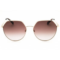 Longchamp Unisex Sunglasses - Gold Metal Full Rim Frame Brown Lense | LO154S 727 ,