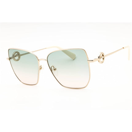 Longchamp Unisex Sunglasses - Gold Cat Eye Gradient Green Peach Lense | LO169S 725 ,