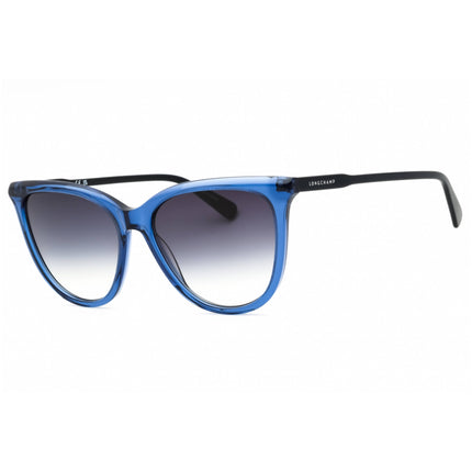 Longchamp Unisex Sunglasses - Blue Acetate Full Rim Cat Eye Frame | LO718S 400 ,