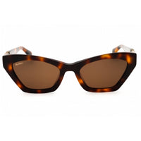 Max Mara Unisex Sunglasses - Dark Havana Acetate Full Rim Cat Eye Frame | MM0057 52E ,
