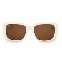 Max Mara Unisex Sunglasses - White Acetate Rectangular Full Rim Frame | MM0091 21E ,