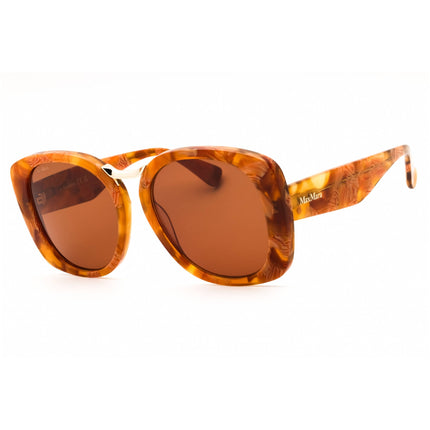 Max Mara Unisex Sunglasses - Havana Acetate Full Rim Oversized Frame | MM0092 56E ,