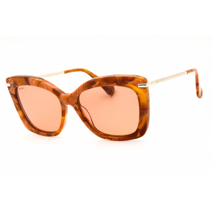 Max Mara Unisex Sunglasses - Havana Acetate Full Rim Cat Eye Frame | MM0101 56E ,
