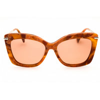 Max Mara Unisex Sunglasses - Havana Acetate Full Rim Cat Eye Frame | MM0101 56E ,