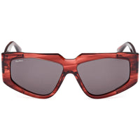 Max Mara Unisex Sunglasses - Red Acetate Cat Eye Frame Smoke Lense | MM0125 68A ,