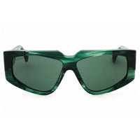 Max Mara Unisex Sunglasses - Dark Green Acetate Full Rim Cat Eye Frame | MM0125 98N ,