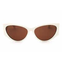 Max Mara Unisex Sunglasses - White Acetate Full Rim Cat Eye Frame | MM0132 21E ,