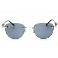 Mont Blanc Unisex Sunglasses - Gold Metal Aviator Shape Rimless Frame | MB0412S 001 ,
