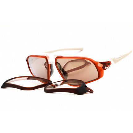 Nike Unisex Sunglasses - Matte Clear/Road Shield Shape Frame | FLYFREE E FV2389 100 ,
