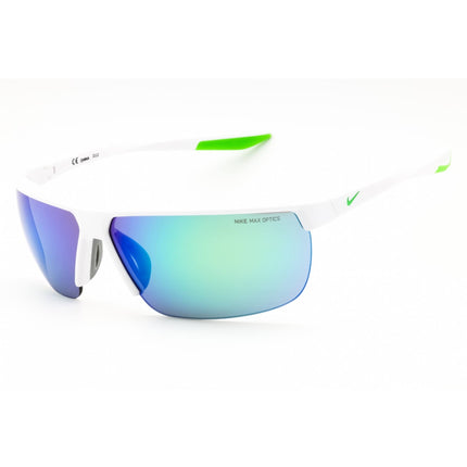 Nike Unisex Sunglasses - Matte White/Grey Rectangular Frame | TEMPEST M CW4665 103 ,
