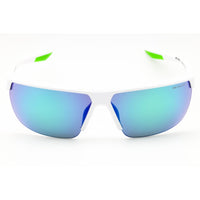Nike Unisex Sunglasses - Matte White/Grey Rectangular Frame | TEMPEST M CW4665 103 ,
