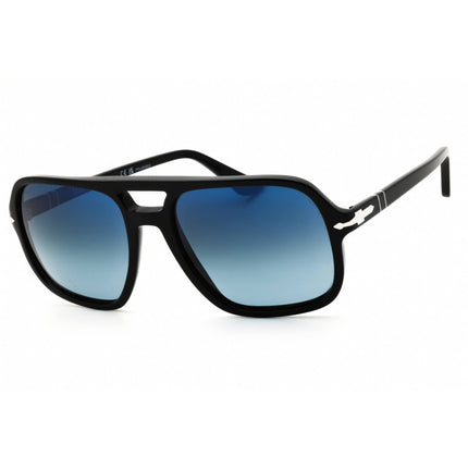Persol Unisex Sunglasses - Black Acetate Rectangular Full Rim Frame | PO3328S 95/S3 ,