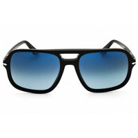 Persol Unisex Sunglasses - Black Acetate Rectangular Full Rim Frame | PO3328S 95/S3 ,